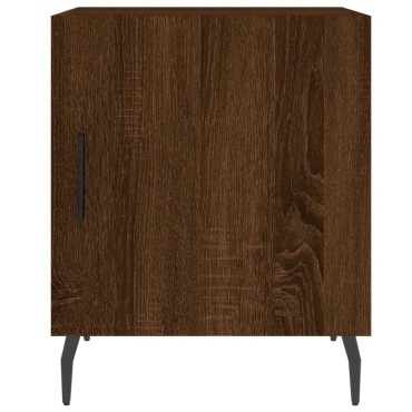 vidaXL Κομοδίνα 2 τεμ. Καφέ Δρυς 40x40x50cm από Επεξεργ. Ξύλο