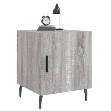vidaXL Κομοδίνα 2 τεμ. Γκρι Sonoma 40x40x50cm από Επεξεργασμένο Ξύλο