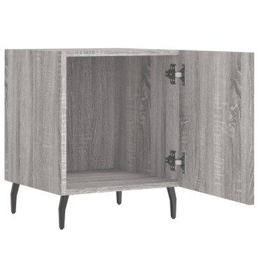 vidaXL Κομοδίνα 2 τεμ. Γκρι Sonoma 40x40x50cm από Επεξεργασμένο Ξύλο