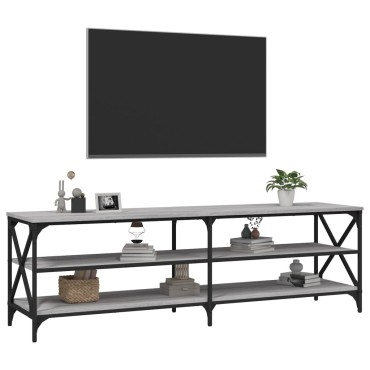 vidaXL Έπιπλο Τηλεόρασης Γκρι Sonoma 160x40x50cm Επεξεργ. Ξύλο