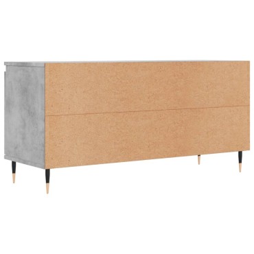 vidaXL Έπιπλο Τηλεόρασης Γκρι Σκυροδ. 104x35x50cm Επεξεργ. Ξύλο