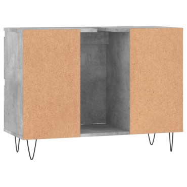 vidaXL Ντουλάπι Μπάνιου Γκρι Σκυροδέματος 80x33x60cm Επεξ. Ξύλο