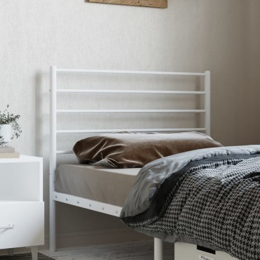 vidaXL Κεφαλάρι Λευκό Μεταλλικό 105x3x90cm 1 τεμ.