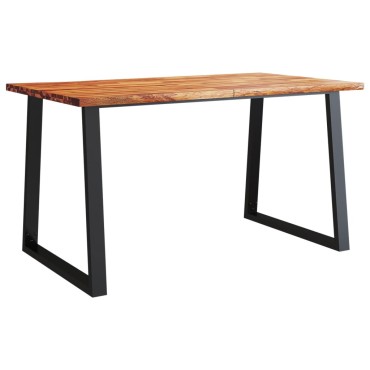 vidaXL Τραπεζαρία με Φυσικό Περίγραμμα 140x80x75cm Μασίφ Ξύλο Ακακίας 1 τεμ.