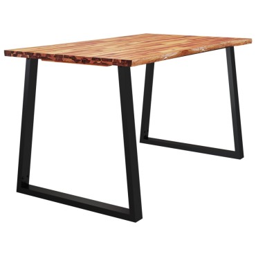 vidaXL Τραπεζαρία με Φυσικό Περίγραμμα 140x80x75cm Μασίφ Ξύλο Ακακίας 1 τεμ.