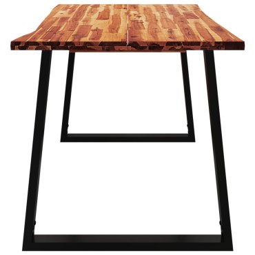 vidaXL Τραπεζαρία με Φυσικό Περίγραμμα 140x80x75cm Μασίφ Ξύλο Ακακίας 1 τεμ.