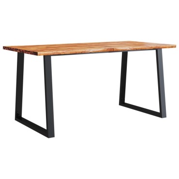 vidaXL Τραπεζαρία με Φυσικό Περίγραμμα 160x80x75cm Μασίφ Ξύλο Ακακίας 1 τεμ.