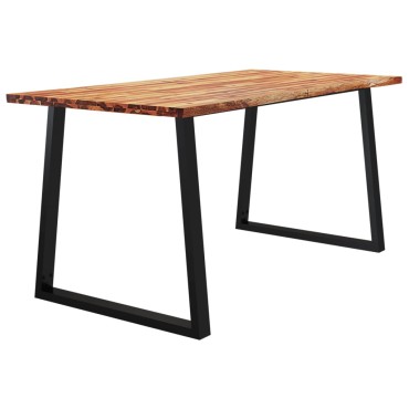 vidaXL Τραπεζαρία με Φυσικό Περίγραμμα 160x80x75cm Μασίφ Ξύλο Ακακίας 1 τεμ.