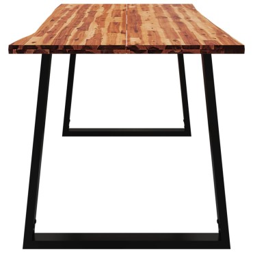vidaXL Τραπεζαρία με Φυσικό Περίγραμμα 160x80x75cm Μασίφ Ξύλο Ακακίας 1 τεμ.