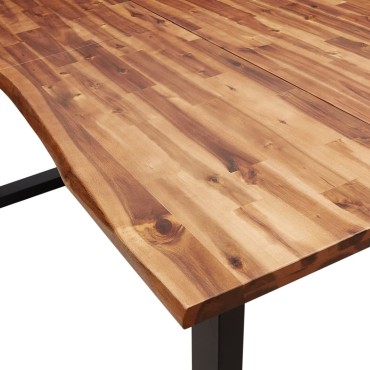 vidaXL Τραπεζαρία με Φυσικό Περίγραμμα 180x90x75cm Μασίφ Ξύλο Ακακίας 1 τεμ.