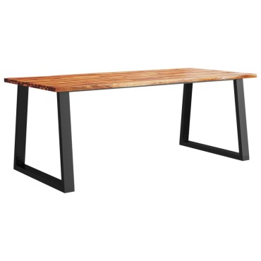 vidaXL Τραπεζαρία με Φυσικό Περίγραμμα 200x90x75cm Μασίφ Ξύλο Ακακίας 1 τεμ.