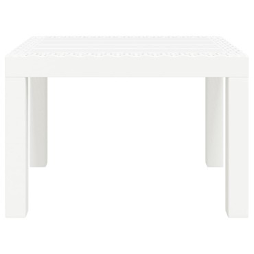 vidaXL Τραπέζι Κήπου Λευκό 59x47x40cm Πολυπροπυλένιο 1 τεμ.