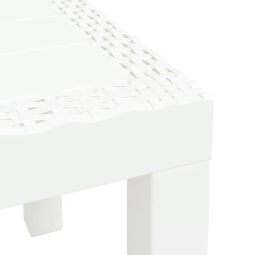 vidaXL Τραπέζι Κήπου Λευκό 59x47x40cm Πολυπροπυλένιο 1 τεμ.