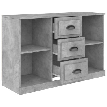 vidaXL Μπουφές Γκρι Σκυροδέματος 104,5x35,5x67,5cm Επεξεργασμένο Ξύλο 1 τεμ.