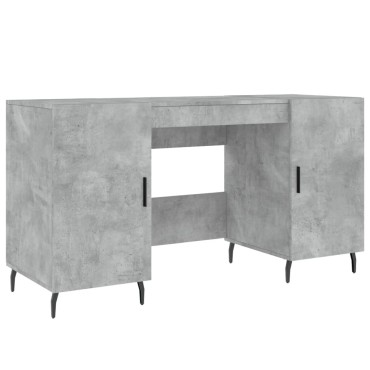 vidaXL Γραφείο Γκρι Σκυροδέματος 140x50x75cm από Επεξεργ. Ξύλο 1 τεμ.
