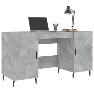 vidaXL Γραφείο Γκρι Σκυροδέματος 140x50x75cm από Επεξεργ. Ξύλο 1 τεμ.