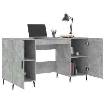vidaXL Γραφείο Γκρι Σκυροδέματος 140x50x75cm από Επεξεργ. Ξύλο 1 τεμ.