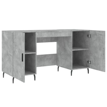 vidaXL Γραφείο Γκρι Σκυροδέματος 140x50x75cm από Επεξεργ. Ξύλο 1 τεμ.