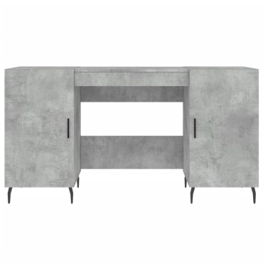 vidaXL Γραφείο Γκρι Σκυροδέματος 140x50x75cm από Επεξεργ. Ξύλο 1 τεμ.