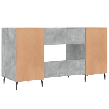 vidaXL Γραφείο Γκρι Σκυροδέματος 140x50x75cm από Επεξεργ. Ξύλο 1 τεμ.