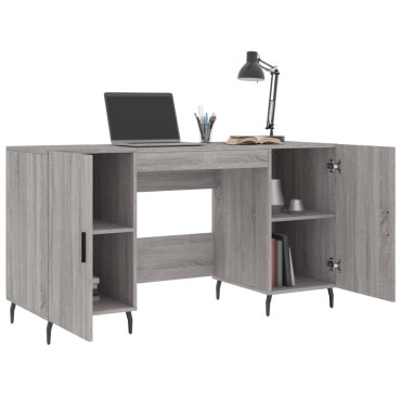 vidaXL Γραφείο Γκρι Sonoma 140x50x75cm από Επεξεργασμένο Ξύλο 1 τεμ.