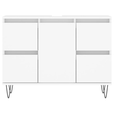 vidaXL Ντουλάπι Μπάνιου Λευκό 80x33x60cm Επεξεργασμένο Ξύλο