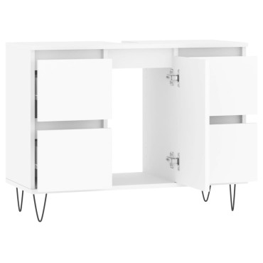 vidaXL Ντουλάπι Μπάνιου Λευκό 80x33x60cm Επεξεργασμένο Ξύλο