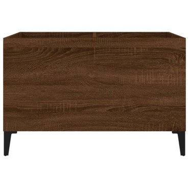 vidaXL Δισκοθήκη Καφέ Δρυς 74,5x38x48cm από Επεξεργασμένο Ξύλο