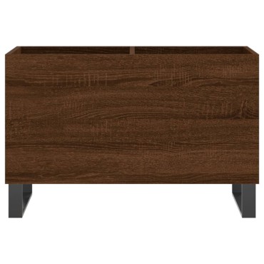 vidaXL Δισκοθήκη Καφέ Δρυς 74,5x38x48cm από Επεξεργασμένο Ξύλο
