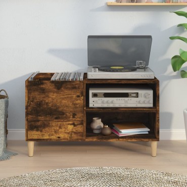 vidaXL Δισκοθήκη Καπνιστή Δρυς 84,5x38x48cm από Επεξεργασμένο Ξύλο 1 τεμ.