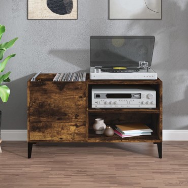 vidaXL Δισκοθήκη Καπνιστή Δρυς 84,5x38x48cm από Επεξεργασμένο Ξύλο 1 τεμ.
