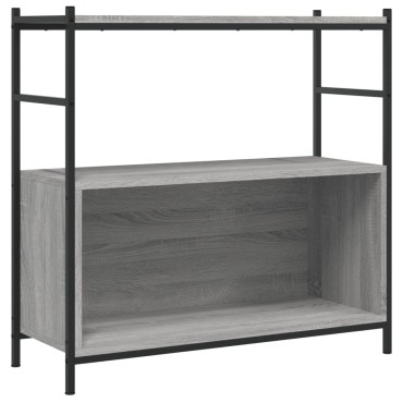 vidaXL Βιβλιοθήκη Γκρι Sonoma 80x30x78,5cm από Επεξεργασμένο Ξύλο 1 τεμ.