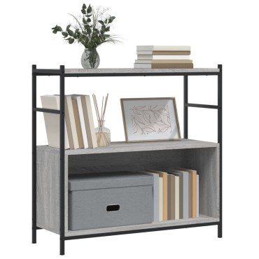 vidaXL Βιβλιοθήκη Γκρι Sonoma 80x30x78,5cm από Επεξεργασμένο Ξύλο 1 τεμ.