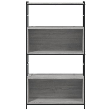 vidaXL Βιβλιοθήκη Γκρι Sonoma 80x30x145,5cm από Επεξεργασμένο Ξύλο 1 τεμ.