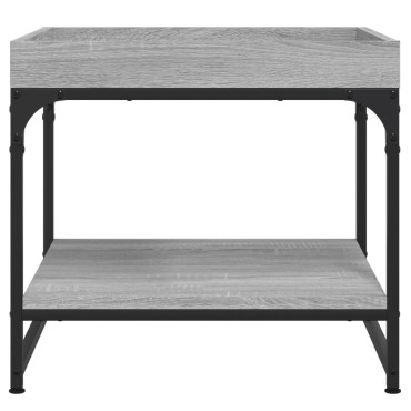 vidaXL Τραπεζάκι Σαλονιού Γκρι Sonoma 49,5x49,5x45cm Επεξεργ. Ξύλο 1 τεμ.