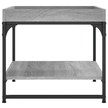 vidaXL Τραπεζάκι Σαλονιού Γκρι Sonoma 49,5x49,5x45cm Επεξεργ. Ξύλο 1 τεμ.