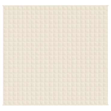 vidaXL Κουβέρτα Βαρύτητας Ανοιχτό Κρεμ 220 x 240 εκ. 11 κ. Υφασμάτινη