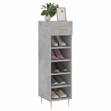 vidaXL Παπουτσοθήκη Γκρι Σκυροδέματος 30x35x105cm Επεξεργασμένο Ξύλο 1 τεμ.