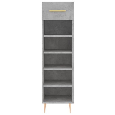 vidaXL Παπουτσοθήκη Γκρι Σκυροδέματος 30x35x105cm Επεξεργασμένο Ξύλο 1 τεμ.