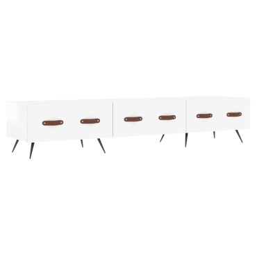 vidaXL Έπιπλο Τηλεόρασης Γυαλ. Λευκό 150x36x30cm Επεξεργασμένο Ξύλο