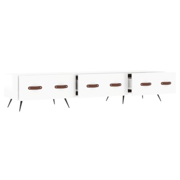 vidaXL Έπιπλο Τηλεόρασης Γυαλ. Λευκό 150x36x30cm Επεξεργασμένο Ξύλο