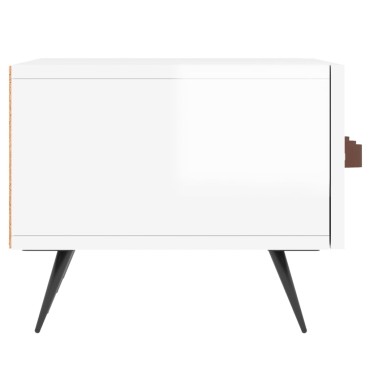 vidaXL Έπιπλο Τηλεόρασης Γυαλ. Λευκό 150x36x30cm Επεξεργασμένο Ξύλο