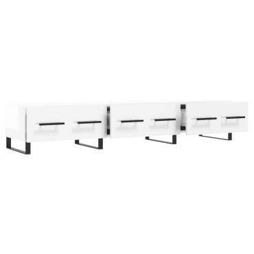 vidaXL Έπιπλο Τηλεόρασης Γυαλ. Λευκό 150x36x30cm Επεξεργασμένο Ξύλο