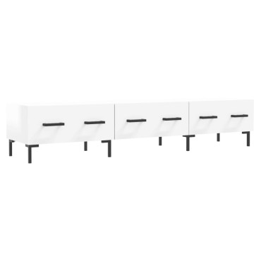 vidaXL Έπιπλο Τηλεόρασης Γυαλ. Λευκό 150x36x30cm Επεξεργασμένο Ξύλο
