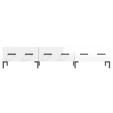 vidaXL Έπιπλο Τηλεόρασης Γυαλ. Λευκό 150x36x30cm Επεξεργασμένο Ξύλο