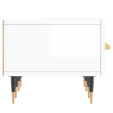 vidaXL Έπιπλο Τηλεόρασης Γυαλ. Λευκό 150x36x30cm Επεξεργασμένο Ξύλο