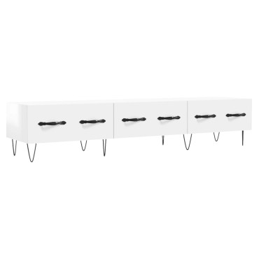 vidaXL Έπιπλο Τηλεόρασης Γυαλ. Λευκό 150x36x30cm Επεξεργασμένο Ξύλο