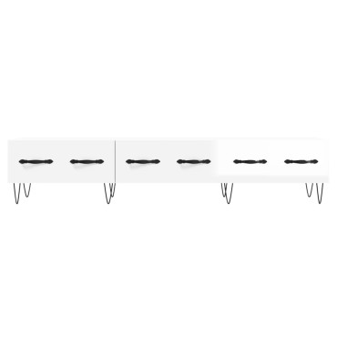 vidaXL Έπιπλο Τηλεόρασης Γυαλ. Λευκό 150x36x30cm Επεξεργασμένο Ξύλο