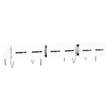 vidaXL Έπιπλο Τηλεόρασης Γυαλ. Λευκό 150x36x30cm Επεξεργασμένο Ξύλο