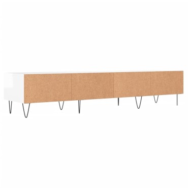 vidaXL Έπιπλο Τηλεόρασης Γυαλ. Λευκό 150x36x30cm Επεξεργασμένο Ξύλο